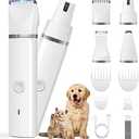 Veeconn Dog Clippers Grooming Kit Hair Clipper-Low Noise Paw Trimmer- Rechargeable - Cordless Quiet Nail Grinder Shaver for Cats and Other Pets