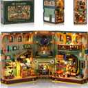 Magic Potion Booknook Building Set with Light, DIY Bookend Building Block Kit for Home Decor Bookshelf, 990 PCS Miniature Book Nook House Building Brick Model for Adults Kids Boys Girls Age 8+