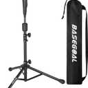 Batting Tee Baseball Tee,Softball Travel Portable Tee Tripod Stand Rubber Tee for Batting Training Practice with Carrying Bag