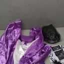 Morph Purple Pop Star Costume Men With Jacket And Wig, Musician Costume Adult, Halloween Costumes For Men (Medium)