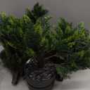 3FT Artificial Topiary Trees Outdoor Faux Cedar Tree with Planter, Potted Realistic Fake Bushes Plants Artificial Cypress Trees Outside for Spring Indoor Home Offices Garden Decor