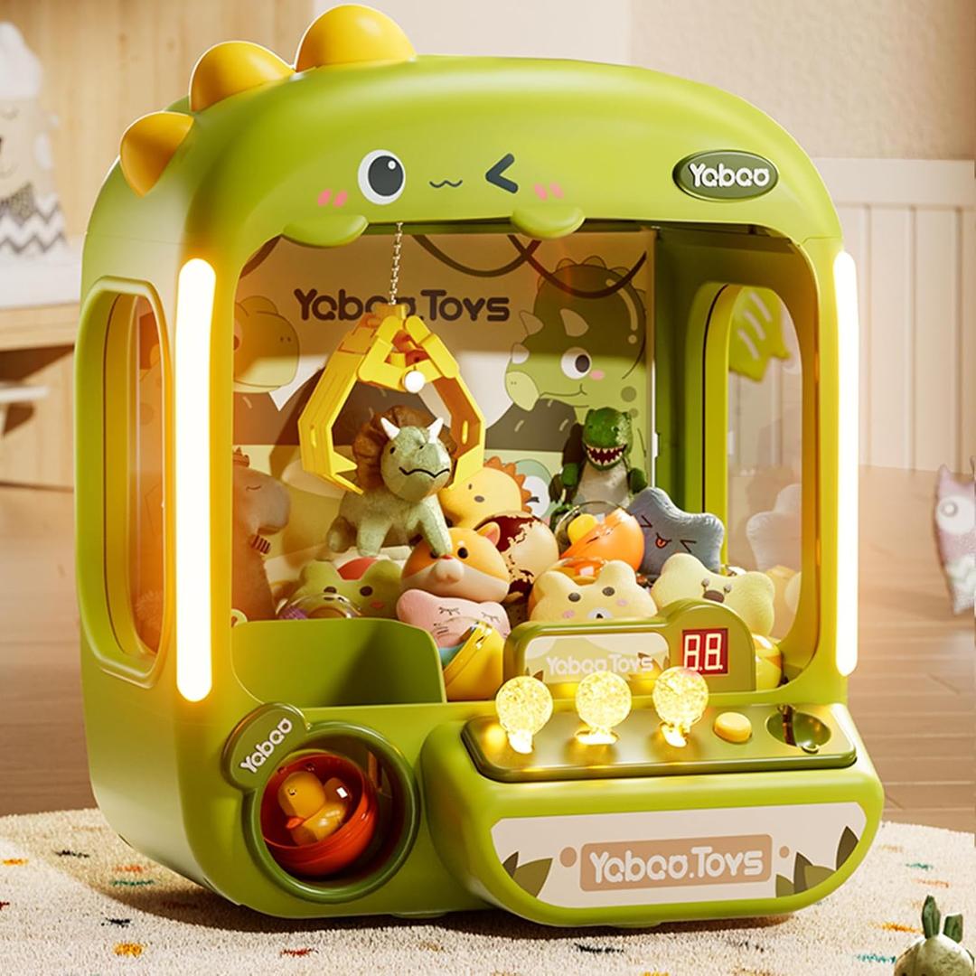 64 PCS Large Claw Machine for Kids Dinosaur,Vending Machine Toys for Boys 5 6 7 8 Year Old,Candy and Prize Electronic Dispenser Game Ages 5-7 6-8,Birthday Gift for 3 4 5 6 Year Old Boy Girl