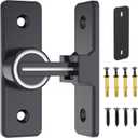 Barn Door Lock Hardware, 90 Degree Heavy Duty Gate Latches Flip Latch Safety Door Bolt Latch Lock, Barn Sliding Door Latch Lock Suitable for Garden, Bathroom, Outdoor, Garage, Window
