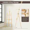 Adjustable Wooden Painting Easel, Art Easel Stand Hold up to 43'', Painting Canvas for Wedding Sign and Poster, Drawing for Adults, Begginners and Students, 59 Inches