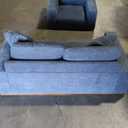 2 Piece Emerald Home Furnishings Lake View Presley Upholstered Sofa Loveseat and Single Sofa set in Navy Aqua (Leg Pegs and Hardware Included) (Single 37Wx37L inches & Loveseat 82Wx37L inches)