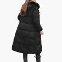 Fengbay Long Puffer Coat Women Down Jacket Parkas Waterproof Warm Long Winter Coats for Women With Hood (Black, S)