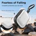 2 x for Airpods Pro 3 Case Clear, Soft TPU Transparent Anti-Yellowing for Apple AirPods Pro 3rd Generation (2025) Case Cover for Men & Women with Keychain, Military-Grade Shockproof, Clear+Black