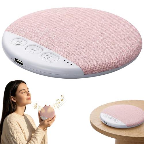 Sleep Pillow Speaker, 2026 New Bluetooth Pillow Speaker,Portable Bluetooth Under Pillow Speaker with White Noise，for Deep Sleeping, for Side Sleepers and Deep Sleep (No Charger (Pink)