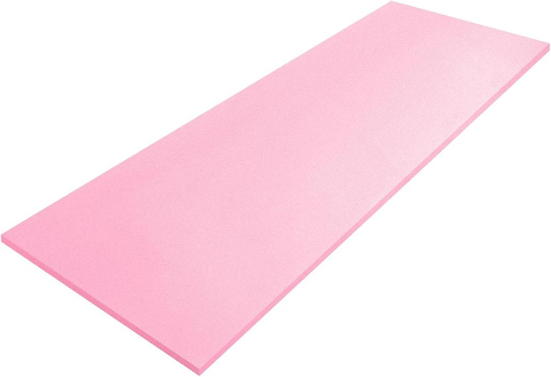 Amylove Polyurethane Foam 24" x 72" High Density Cushion Upholstery Foam Sheet for Seat Replacement DIY Projects Chairs Headboards Sofas Home(1/2" x 24" x 72",Pink)