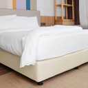 Box Spring Cover King/Cal King Size - Jersey Knit & Stretchy Wrap Around 4 Sides Bed Skirt for Hotel & Home, Beige