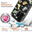 Hungo Compatible for iPhone 16 Pro Case for Women Girls Clear Design Cute,Girly Designer Aesthetic Protector Lovely Dinosaurs Animal Kawaii