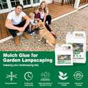 Mulch Glue for Landscaping, 1.1 Gallon Rock Glue for Pea Gravel Stabilizer