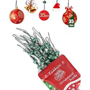 Ornament Hooks – Essential Christmas Tree Decorating Hangers Great Xmas Ornament Hooks for Hanging Christmas Decorations 35 PCS (Round-Upgraded-24pcs)
