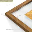 12x16 Floating Picture Frame - Brown Solid Wood Frame for Pressed Flower - Real Glass of Front - Use as 8.5x11 or 11x14 Picture Frame - for Wall Mount Display (Brown, 1 Pack)