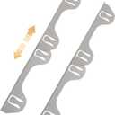 316 Stainless Steel Stove Gap Covers,2 Pack Stove Gap Filler,Range Trim Kit,Heat-Resistant Stove Gap Guard,Easy Retractable Length 13.8" to 27.5",Width 0.79",Silver