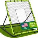 Baseball Rebounder Net 4x4.5 Ft Pitchback Trainer Bounce Back Fielding Net for Baseball and Softball Rebound Solo Practice with 3 Ball Return Angles