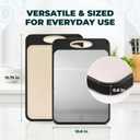 Double-Sided Stainless Steel Cutting Board  Reversible, Scratch, Stain Resistant, Lightweight, Dishwasher Safe Stainless Steel Chopping Boards for Kitchen  Ideal for Meat, Veggie & Cheese