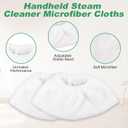 Microfiber Steam Mop Pads Compatible with ACHTFACH & ScrubWiz Steam Mop, Washable & Reusable Microfiber Steam Mop Cloth for All Types of Surfaces