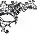 Aqearl Masquerade Mask for Women Metal Mask Shiny Rhinestone Venetian Party Evening Prom Ball Mask Bar Costumes Accessory