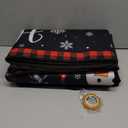 Sets of 3 Christmas Kitchen Rugs and Mats Set Winter Snowman Kitchen Rugs Non Slip Washable Red Black Xmas Door Mats for Floor Home Bathroom Cabin Christmas Winter Decor, 3 Sizes