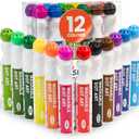 Darice Washable Dot Markers for Toddlers, 12 Colors (40ml 1.35oz) Paint Marker Dot Art Set, Water Based Non-Toxic Bingo Daubers for Kids