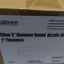CiaoHER 1in Thickness 5in Diameter Acrylic Disc Display Block Clear Polished Round Pedestal Stand Riser 5" x 5" x 1", 2 Pack