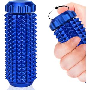 Metal Little Ouchies Fidget Toys Adults, Handheld Pain Stim Sensory Toy, Stress Relief Promotes Focus, Gifts for ADHD Autism Anxiety, Spiky Grippie and Rotating, Portable Design (Blue)