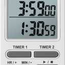Taylor Dual Event Digital Timer w/Clock, White