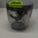 Cambom Manual Food Chopper Vegetable Cutter, Hand String Vegetable Chopper Onions Cutter for Vegetable Fruits Nuts BPA Free Food Safe Material, 900ml Grey