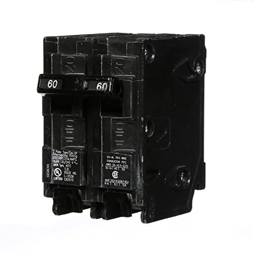Siemens Q260 60-Amp Double Pole Type QP Circuit Breaker, Black 2 Pack