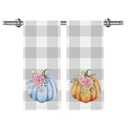 WINGTECA 2 Pcs Plaid Pumpkin Fall Kitchen Towels Fall Kitchen Decor for Home Seasonal Autumn Thanksgiving Harvest Gifts Waffle Weave Dish Tea Hand Towels for Farmhouse Kitchen Bathroom 14 x 23 Inches