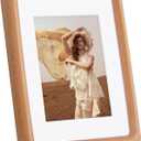Kattepote Small Photo Frame 5x7 inch, with Mat to fit Photo 3.5x5 inch, Natural Beech Wood Small Picture Frames 7x5 inch for Landscape or Portrait Orientation, WallMount & Tabletop (Beech)