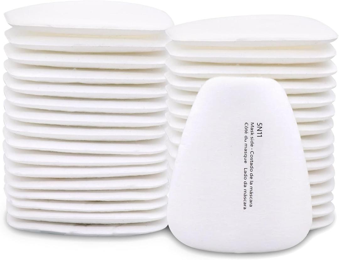 30PCS 5N11 Filter - ANUNU 6001 Filter for 6200, 6800, 6000, 7501, 7502 Series Respirator Filter Cotton Against Paint Spray Epoxy Resin Welding