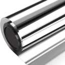 One Way Window Film,Privacy Tint Non Adhesive Static Clings Shades Glass Mirror Film Sun UV Reflective Cover,Heat Control Solar Blocker,Removable Film for House Office Silver 23.6 x 59 Inch