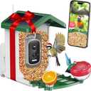 Bird Feeder with Camera, 2.5K UHD, AI Bird Species Recognition, Solar Powered, Instant Arrival Alerts, Weatherproof Squirrel-Proof Birdhouse with WiFi App Live View, 32GB Card & Accessories Included (Green)