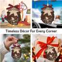 Horse Christmas Ornaments 2025 - Horse Ornaments for Christmas Tree, Horse Gifts for Girls, Women - Wooden Horse Decor, Gifts for Equestrians