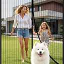 Magnetic Screen Door 38 x 83 Inch, Fits Door Opening Up to 36 x 82 Inch, 32-Magnet Center Closure with Weighted Rod Bottom, Heavy-Duty Mesh Hands Free Self-Closing, Pet Friendly, Easy Install