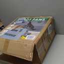 Foldable Dog Stairs/Ramp with 4 Steps - Durable Wooden Pet Stairs for Small, Medium, Large Dogs - Black (5098)