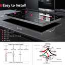 GASLAND Electric Cooktop 36 Inch, 5 Burners with Bridge Zone, 220V
ETL Certified, 9200W High Power, Cook Multiple Dishes at Once, Touch Control, Timer & Child Lock, Ideal for Family Gatherings