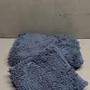 Flotstiga Bathroom Rugs Sets 2 Piece,Super Absorbent Soft,Thick,Machine Washable Chenille Bath Mat,Non Slip Toilet Floor Rug,Bath Mats for Bathroom,20x32 Plus 20x20 U Shape,Denim Blue