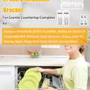 Granite Countertop Dishwasher Bracket Kit Compatible with Whirlpool Kenmore KitchenAid and More, Replaces WP8269145 AP6012289 PS11745496 etc.