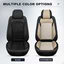 for Ford F150 Seat Covers Full Set 2009-2024 2025 2026 & F250 F350 F450 2017-2026 XL XLT Lariat Platinum and More Trims Breathable Ice Silk Leather & Waterproof Seat Protector(Black)