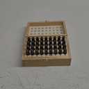 Amazon Basics Metal Alphabet and Number 36 Piece Stamp Kit with Wood Case, 5/16 inch