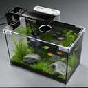 FS&AQ 5 Gallon Betta Fish Tank with Filter Light and Lid Small Aquarium Starter Kit Perfect for Desktops Offices or Beginners