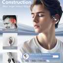 Ultra Open Ear Headphones,Over Ear Bone Conduction Earbuds with Ergonomic Earhook,Bluetooth Headphones 6.1 with Digital Display,60H Playtime,IP55 Waterproof, Comfort for Cycling,Running,Workout