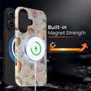 Case for iPhone 16 [Compatible with MagSafe], Matte Soft Silicone + Hard PC Anti-Scratch Shockproof Protective 2-in-1 Case for Women Men - Shell Starfish