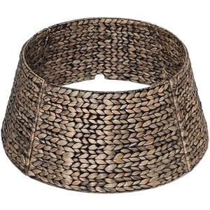 CENBOSS Rattan Christmas Tree Collar, Wicker Tree Skirt & Stand Base Cover (Black Wash, 42 inch)