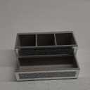 Mirror Hair Dryer Holder Upgrade Crystal Crush Diamond Hair Tool Organizer Wall Mount. Silver Bathroom Cabinet Tray for Blow Dryers, Hairdryer Straightener, Makeup,Brushes (10.5x7x5)