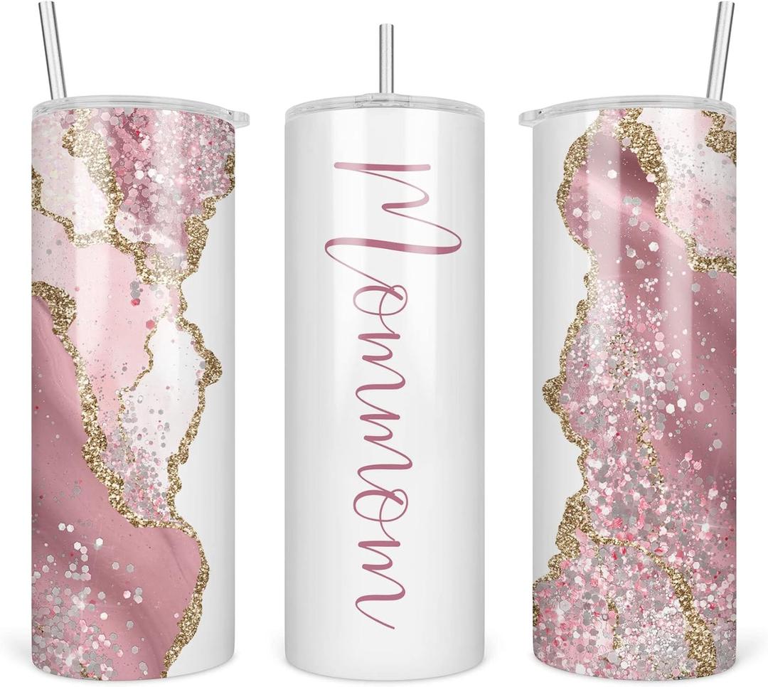 HTDesigns Mommom Gift - Mommom Tumbler - Birthday Gift For Mommom - Mommom Announcement - Best Mommom Cup - Mommom Gift From Son - Daughter