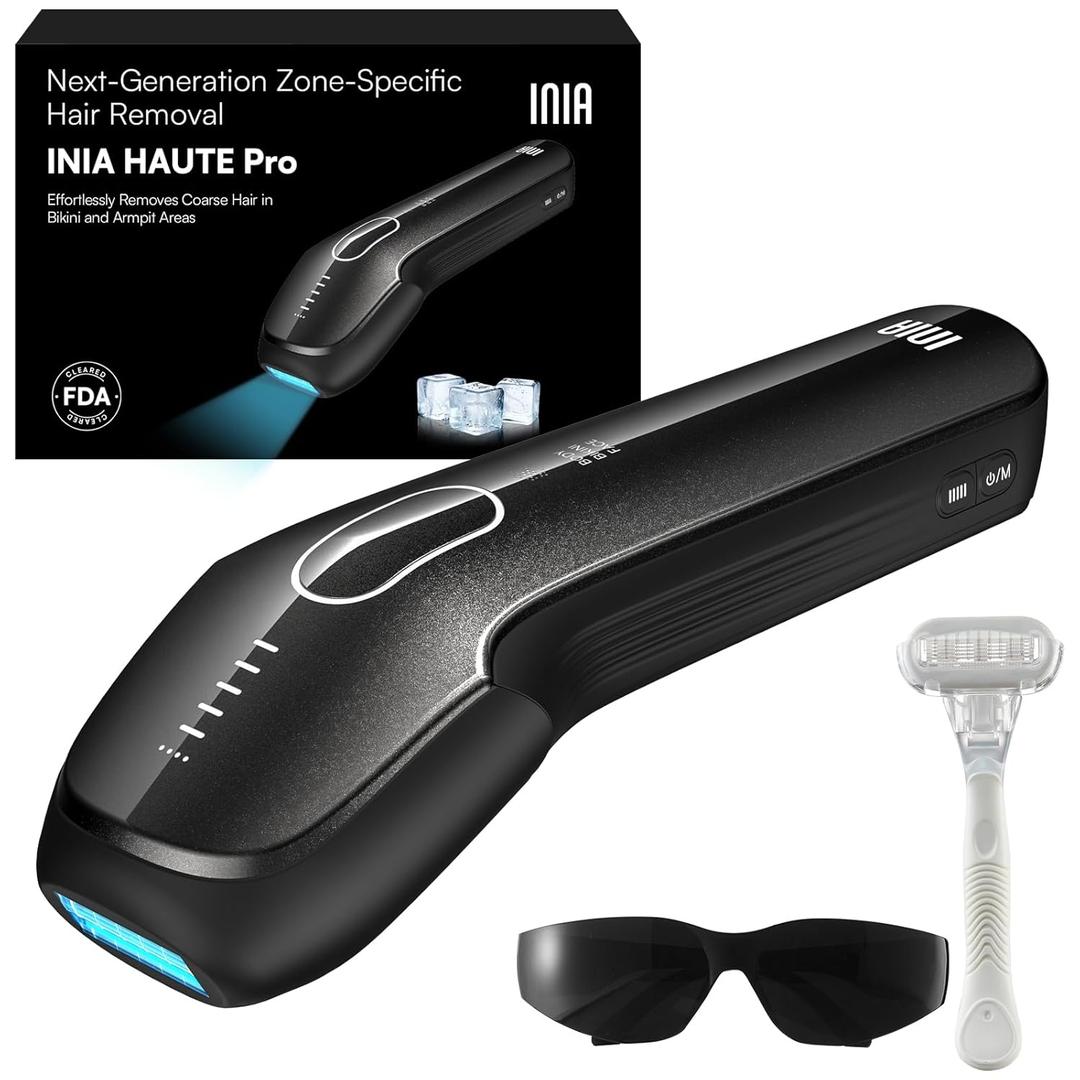 Laser Hair Removal with Ice-Cooling Care for Women and Men, HAUTE Pro Painless at-Home IPL Hair Remover for Coarse Hair in Bikini All Body Areas, Latest Generation for Effective Results (Black)